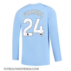 Manchester City Josko Gvardiol #24 Primera Equipación 2023-24 Manga Larga